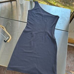 One shoulder body con dress